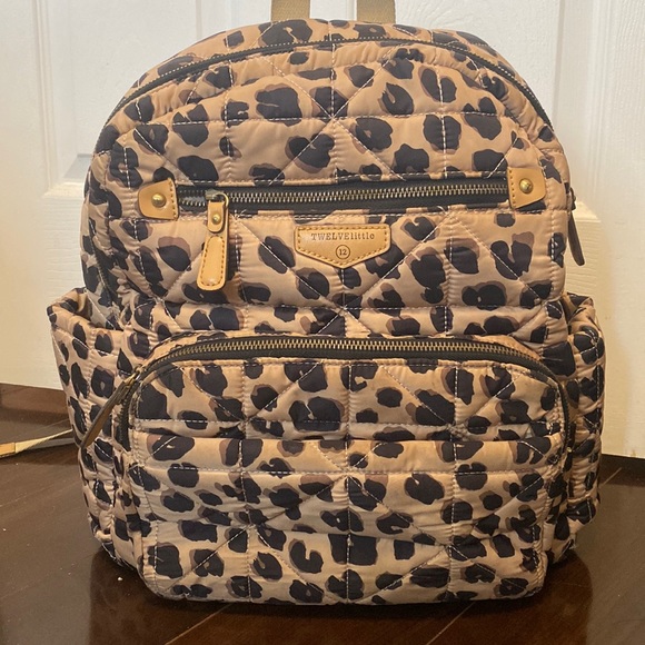 Twelvelittle Handbags - Twelvelittle companion diaper backpack in leopard print